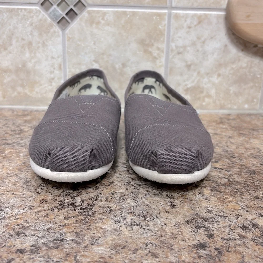 Toms Alpargata Heritage Canvas Brown Slip-On Shoes Size 8